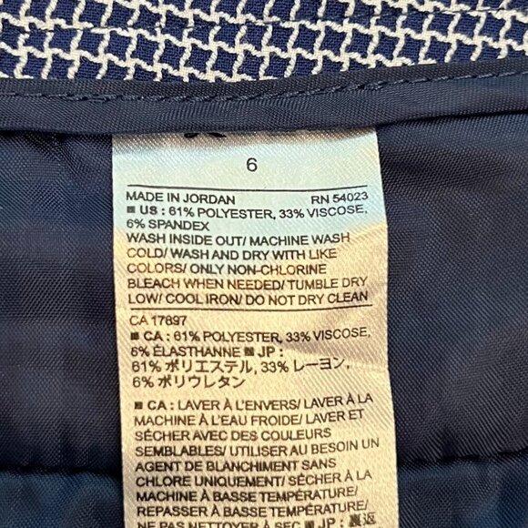 Banana Republic Factory Blue & White Check Shorts - Size 6 - Picture 10 of 10